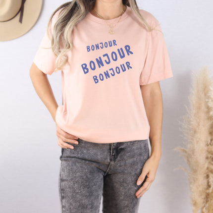 Bonjour Trois - Short Sleeve T-Shirt