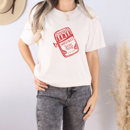 Hand Drawn Sardine Tin - T-Shirt