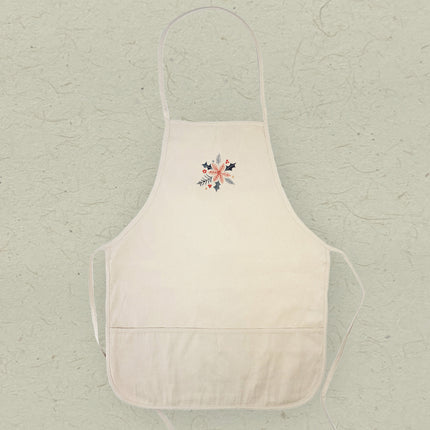 Hand Drawn Pink Poinsettia - Women's Apron