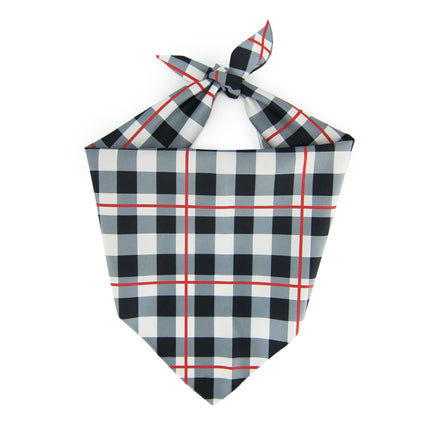 Black & White Plaid - Pet Bandana