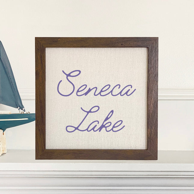 Script Lake - Custom Framed Sign