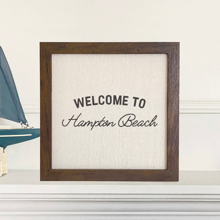 Welcome to Beach - Custom Framed Sign