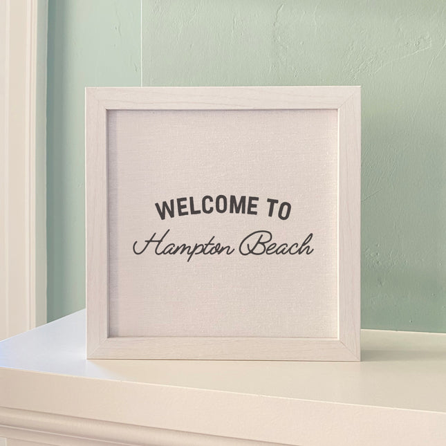 Welcome to Beach - Custom Framed Sign