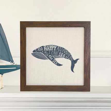 I am Happy Anywhere - Framed Sign