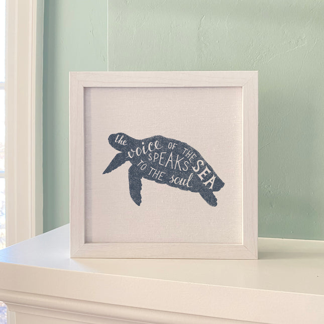 The Voice of the Sea (Turtle) - Framed Sign
