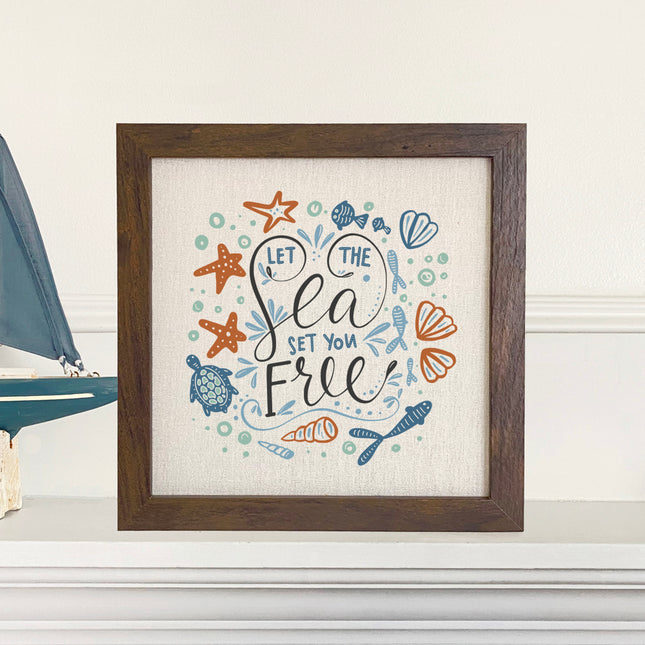 Let the Sea Set You Free - Framed Sign