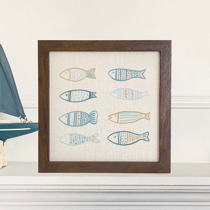 Hand Drawn Fish - Framed Sign