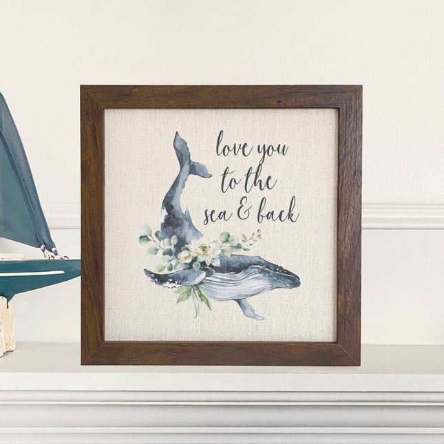 Love Whale - Framed Sign