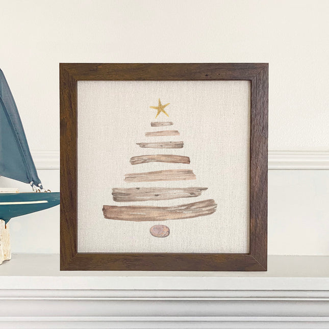 Driftwood Christmas Tree - Framed Sign