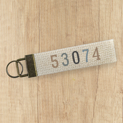 Zip Code - Custom Canvas Key Fob