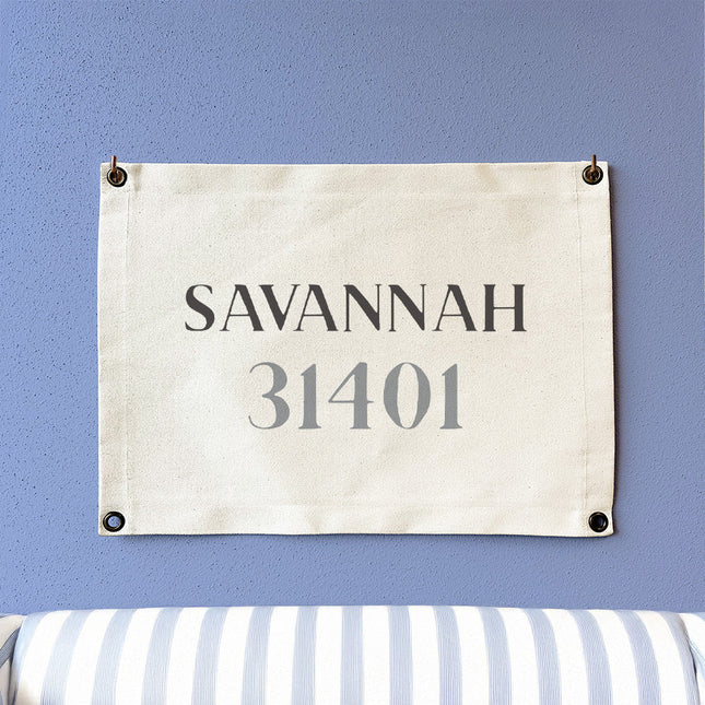 Classic Serif Text - Custom Canvas Wall Hanging