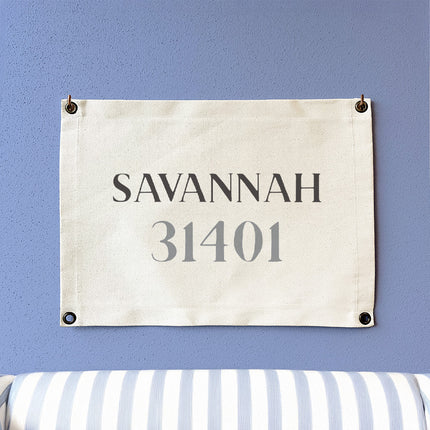 Classic Serif Text - Custom Canvas Wall Hanging