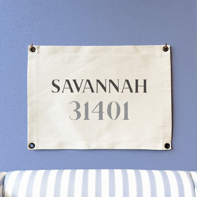 Classic Serif Text - Custom Canvas Wall Hanging
