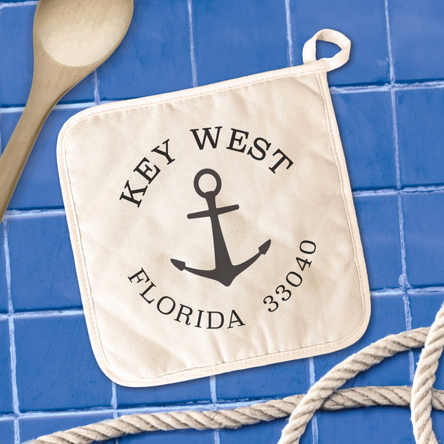 Anchor w/ City and State - Custom Cotton Pot Holder