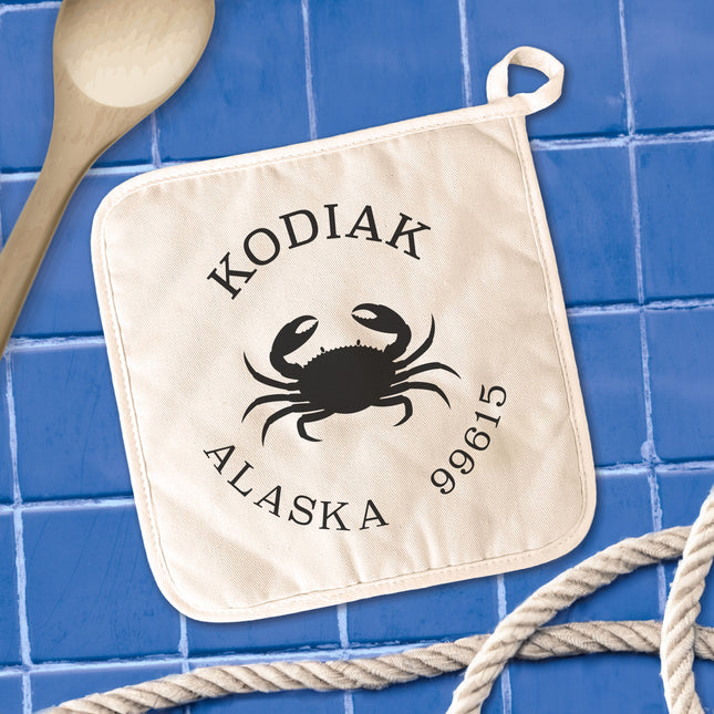 Crab w/ City and State - Custom Cotton Pot Holder