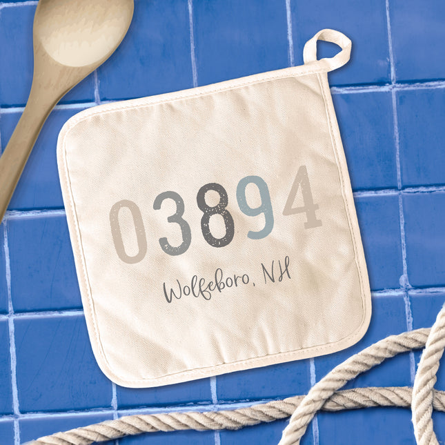 Zip Code w/ City and State - Custom Cotton Pot Holder