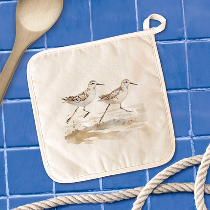 Watercolor Sandpipers - Cotton Pot Holder
