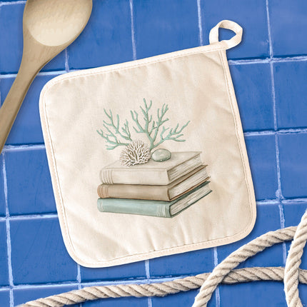 Coastal Book Stack - Customizable Cotton Pot Holder