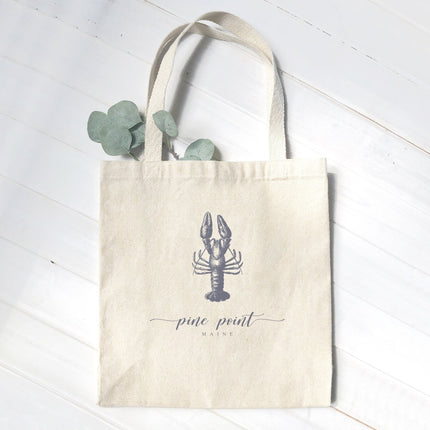 Lobster w/ City, State - Custom Canvas Tote Bag