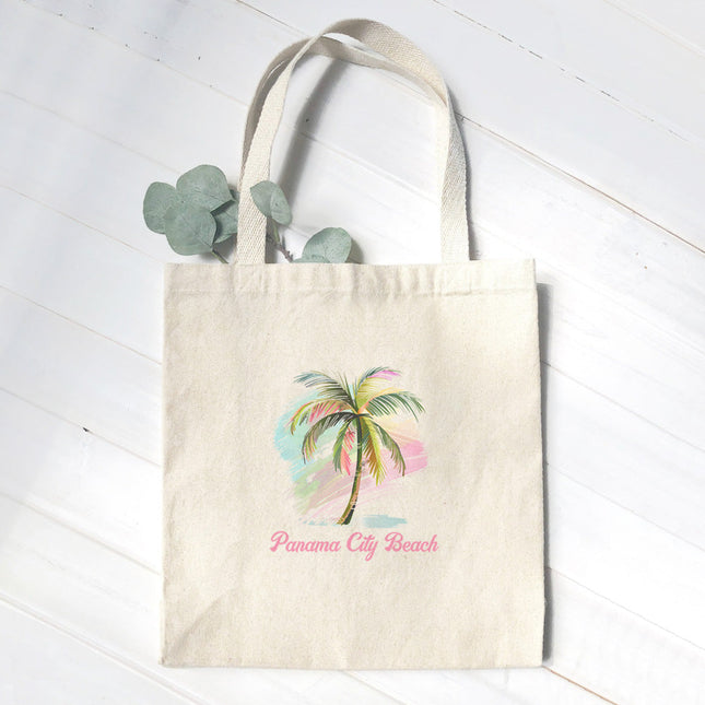 Palm Tree Watercolor - Custom Canvas Tote Bag