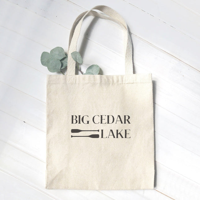 Lake and Paddles - Custom Canvas Tote Bag