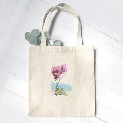 Watercolor Bougainvillea - Canvas Tote Bag
