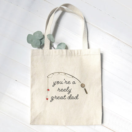 Reely Great Dad - Father's Day Canvas Tote Bag