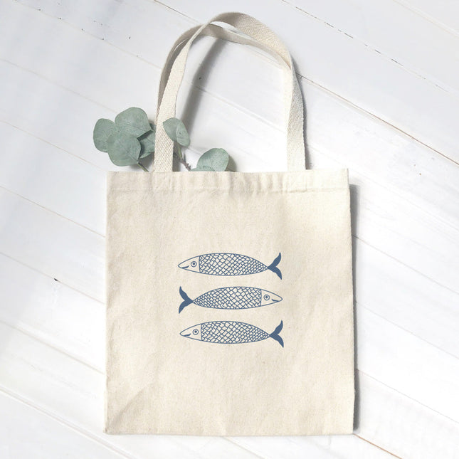 Hand Drawn Sardines - Canvas Tote Bag