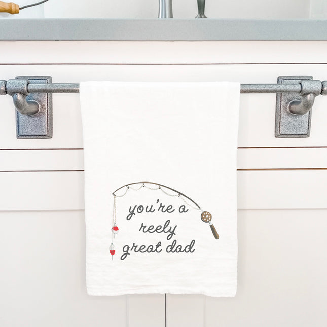 Reely Great Dad - Father's Day Cotton Tea Towel