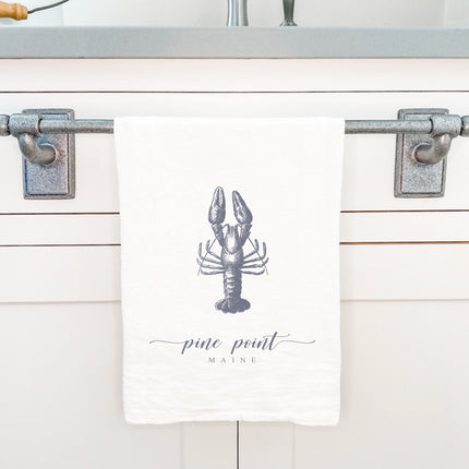 Lobster w/ City, State - Custom Cotton Tea Towel