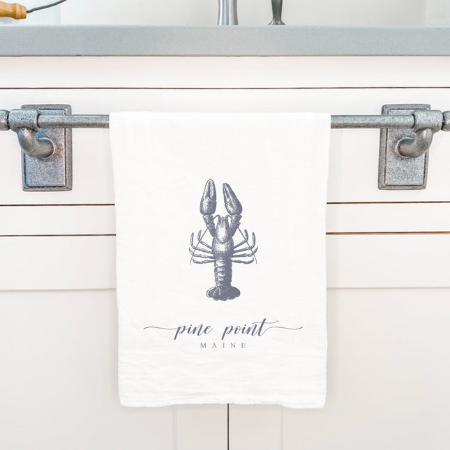 Lobster w/ City, State - Custom Cotton Tea Towel
