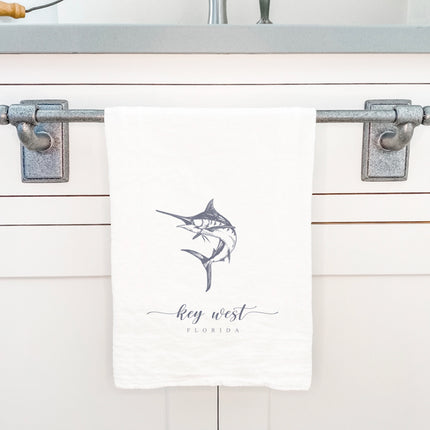 Marlin w/ City, State - Custom Cotton Tea Towel