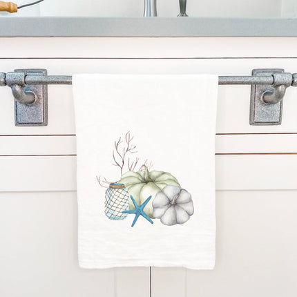 Coastal Pumpkins - Customizable Cotton Tea Towel