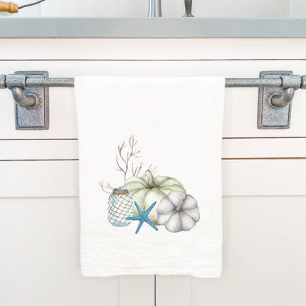 Coastal Pumpkins - Customizable Cotton Tea Towel