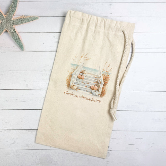 Autumn Tide - Custom Canvas Wine Bag