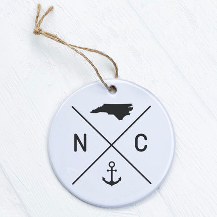 State Abbreviation (Anchor) - Custom Ornament
