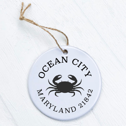 Crab w/ City and State - Custom Ornament