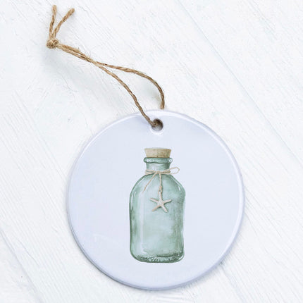 Sea Glass Bottle - Ornament