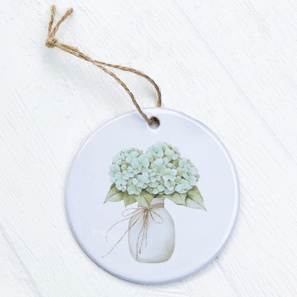 Watercolor Hydrangea Vase - Ornament