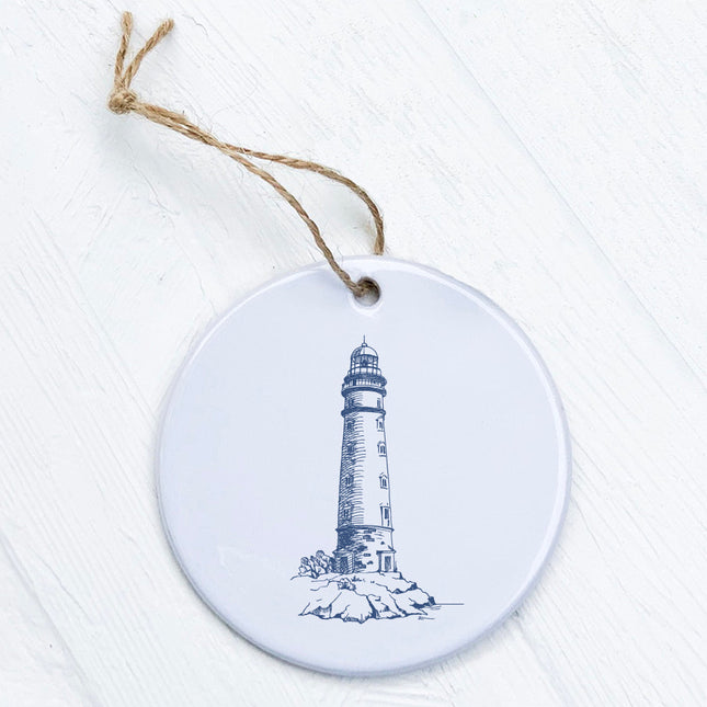 Sketched Lighthouse (Round) - Ornament