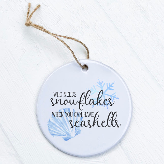 Snowflakes and Seashells - Ornament