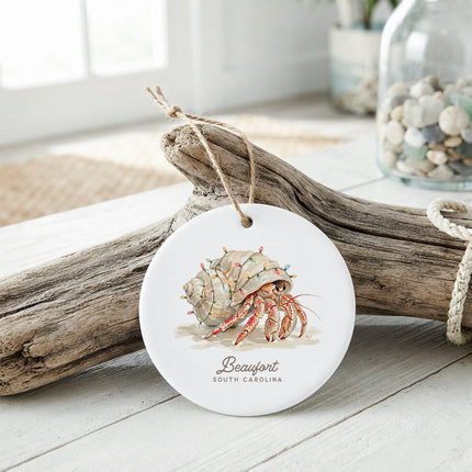 Hermit Crab with Christmas Lights - Custom Ornament