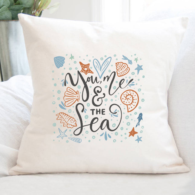You Me and the Sea - Square Canvas Pillow