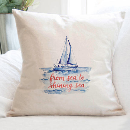 From Sea to Shining Sea - Square Canvas Pillow