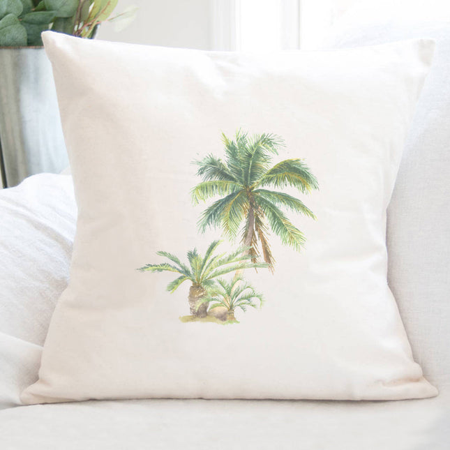 Watercolor Palms - Square Canvas Pillow