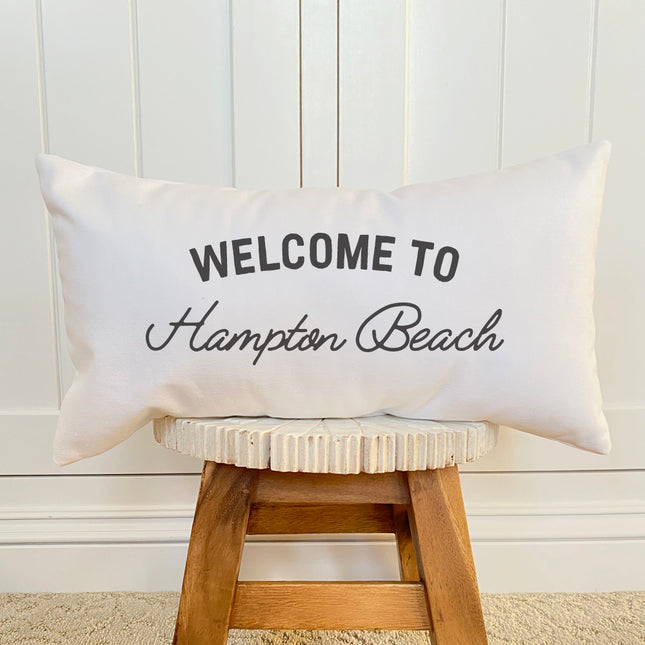 Welcome to Beach - Custom Rectangular Canvas Pillow