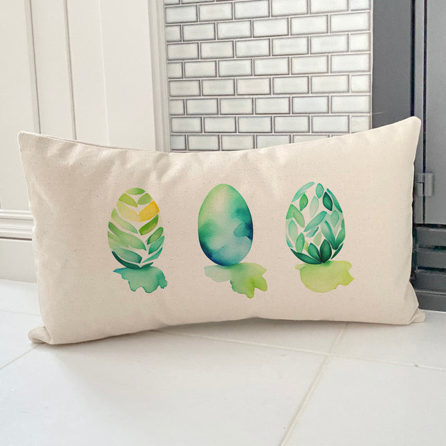 Watercolor Easter Eggs - Rectangular Canvas Pillow