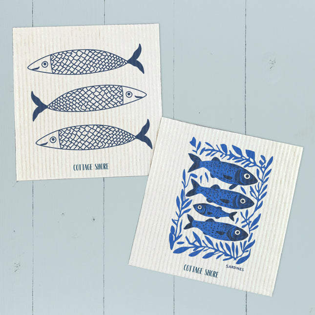 Set of Sardines - 2pk Swedish Dish Cloth