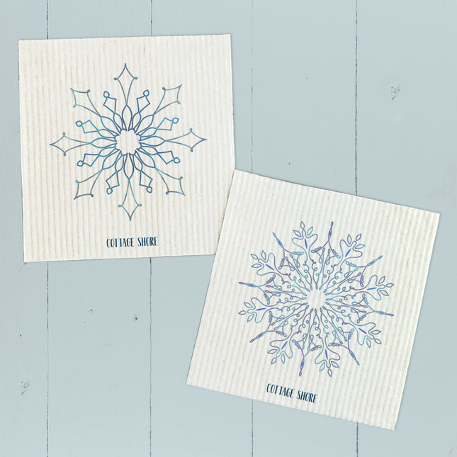 Gradient Snowflakes  - 2pk Swedish Dish Cloth