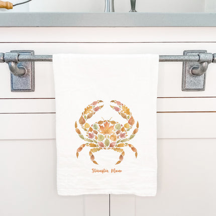 Autumn Leaves Crab - Custom Cotton Tea Towel